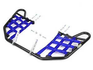 Black Nerf Bars with Blue Nets for Yamaha Raptor