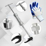 PUWIGO Inner CV Axle Puller Tool Set with 5/8"-18 Slide Hammer & Adapter, Inner CV Joint Puller with 63mm 48mm CV Joint Fork Adapter, Slide Hammer Front Wheel Drive Axle Half Shaft Removal Tool Kit