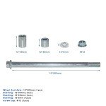 Minho 12mm 205mm Front Rear Axle with Bushing 30mm 20mm 5mm Fit for TaoTao 50 Dirt Bike QUAD ATV