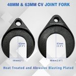 PUWIGO Inner CV Axle Puller Tool Set with 5/8"-18 Slide Hammer & Adapter, Inner CV Joint Puller with 63mm 48mm CV Joint Fork Adapter, Slide Hammer Front Wheel Drive Axle Half Shaft Removal Tool Kit