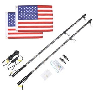 KEMIMOTO LED Spiral Whip Lights for Offroad Vehicles