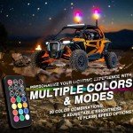 RGB LED Whip Lights with Remote Control - 2 Pack