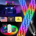 2PCS 2FT LED Fat Whip Lights for UTV ATV