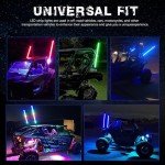 RGB LED Whip Lights with Remote Control - 2 Pack