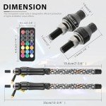 RGB LED Whip Lights with Remote Control - 2 Pack