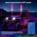 2PCS 2FT LED Fat Whip Lights for UTV ATV