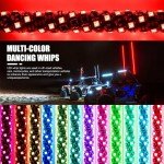 RGB LED Whip Lights with Remote Control - 2 Pack