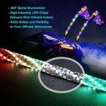 LED Whip Lights with Remote - 2PCS 3FT Set