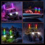 2PCS 2FT LED Fat Whip Lights for UTV ATV