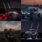 LED Whip Lights with Remote - 2PCS 3FT Set