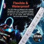 RGB LED Whip Light with Remote for UTV/ATV