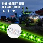 4FT Green LED Whip Light for ATVs