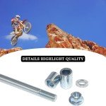 12mm 210mm Front Rear Axle with Bushing 5mm 20mm 30mm Fit for Pit Dirt Bike Moped Scooter QUAD ATV Mini Bike Parts 50cc 110cc 125cc