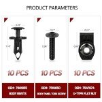 Polaris UTV Fender Clips and Rivets Set - 30pcs