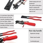 CV Joint Boot Clamp Pliers ATV CV Axle Boot Clamp Pliers Tool kit With CV Boot Band Pliers & 20pcs Crimp Bands-Ear for Most Car
