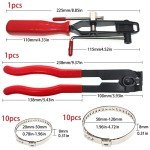 CV Joint Boot Clamp Pliers ATV CV Axle Boot Clamp Pliers Tool kit With CV Boot Band Pliers & 20pcs Crimp Bands-Ear for Most Car