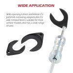 Heavy Duty CV Axle Puller Removal Tool Set - Front Wheel Drive Bearing & Joint Extraction - Includes 5/8"-18 Slide Hammer, 63mm & 48mm Forks, Adapters for Stubborn CV Joints - UTV/ATV/UTV Use