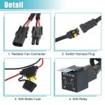 ATV Radiator Fan Switch Kit with Relay & Wiring