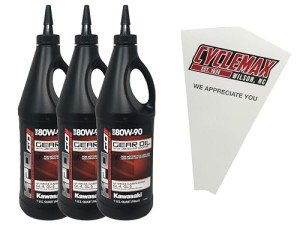 Kawasaki KPO Gear Oil Three-Pack with Funnel