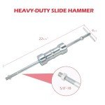 Heavy Duty CV Axle Puller Removal Tool Set - Front Wheel Drive Bearing & Joint Extraction - Includes 5/8"-18 Slide Hammer, 63mm & 48mm Forks, Adapters for Stubborn CV Joints - UTV/ATV/UTV Use