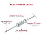 Heavy Duty CV Axle Puller Removal Tool Set - Front Wheel Drive Bearing & Joint Extraction - Includes 5/8"-18 Slide Hammer, 63mm & 48mm Forks, Adapters for Stubborn CV Joints - UTV/ATV/UTV Use