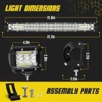 SAN YOUNG 20" LED Light Bar & Pod Kit