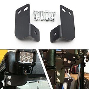 Rear Roof Pillar Roll Cage Bar Reverse LED Light Pod Mounting Brackets Compatible with Polaris Ranger Full Size 2013-2024
