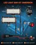 7-Inch LED Light Bar Kit with Switch