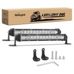 Nilight 11" LED Light Bar - 2 Pack