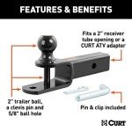 CURT 45009 3-in-1 ATV Hitch Mount Accessory