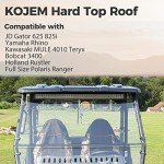 Kojem Universal Hard Roof Top Compatible with JD Gator 625 825i / Yamaha Rhino/Kawasaki MULE 4010 Teryx/Bobcat 3400 / Holland Rustler/Full Size Polaris Ranger