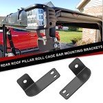 Rear Roof Pillar Roll Cage Bar Reverse LED Light Pod Mounting Brackets Compatible with Polaris Ranger Full Size 2013-2024