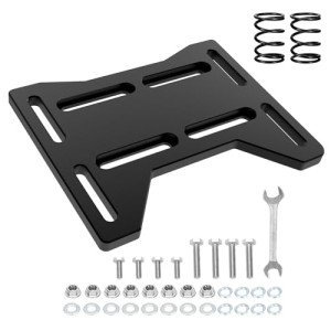FVRITO Motor Engine Mounting Plate for Predator 212cc 196cc 224cc GX160 6.6HP OHV Small Clone Engine Mini Bike Coleman CT200U BT200X CC100X Baja Doodlebug DB30 Performance Parts Aluminum Black