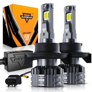 Auxbeam H13 9008 Fog Light Bulbs, Super Bright H13 Powersports Bulbs, 6500K 110W 24000LM 700% Brighter H13 Light Bulbs For UTV ATV Offroad Vehicles