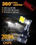 Auxbeam H13 9008 Fog Light Bulbs, Super Bright H13 Powersports Bulbs, 6500K 110W 24000LM 700% Brighter H13 Light Bulbs For UTV ATV Offroad Vehicles