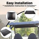 Kojem Universal Hard Roof Top Compatible with JD Gator 625 825i / Yamaha Rhino/Kawasaki MULE 4010 Teryx/Bobcat 3400 / Holland Rustler/Full Size Polaris Ranger