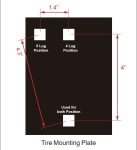 MaxxHaul Spare Tire Carrier Mount for Trailers
