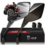 Universal ATV Rear View Side Mirrors - Black
