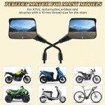 ATV Mirrors 10mm, Rain and Snow Resistant