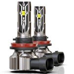 RENO H11 H9 H8 Fog Light Bulbs, Powersports ATV UTV 6000K White Fanless H11 H16(JP) Fog Light, Front Light Bulb of 2 Powersports ATV UTV