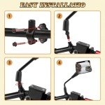 ATV Mirrors 10mm, Rain and Snow Resistant