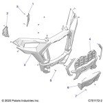 Polaris RZR Gloss Black Front Fascia Grille