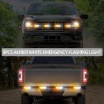 Justech 8PCS Strobe Lights Kit for Vehicles