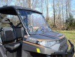 SuperATV Full Windshield for 2015-2016 Polaris Ranger Full Size XP 570/570 Crew PRO-FIT Cab | Made of 1/4” Standard Polycarbonate | Preinstalled Bulb Seal | USA Made