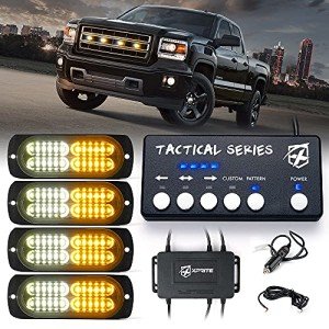 Xprite Amber White Strobe Light Kit for Vehicles
