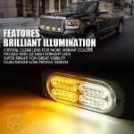 Xprite Amber White Strobe Light Kit for Vehicles