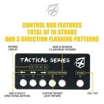 Xprite Amber White Strobe Light Kit for Vehicles