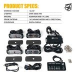 Xprite Amber White Strobe Light Kit for Vehicles