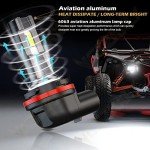 VCSZKXLY Halogen Replacement Headlight Bulbs Compatible for 2014 2015 2016 2017 2018 2019 2020 Honda TRX420 TRX500 34901 HR3 A21 Lights Kit, 12V 35 35W Headlights High Low Beam, 2-Pack