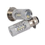 80W Super White LED Headlights Bulbs Upgrade - ATVS YFM350 400 450 660 700 Raptor Blaster 200 Banshee 350